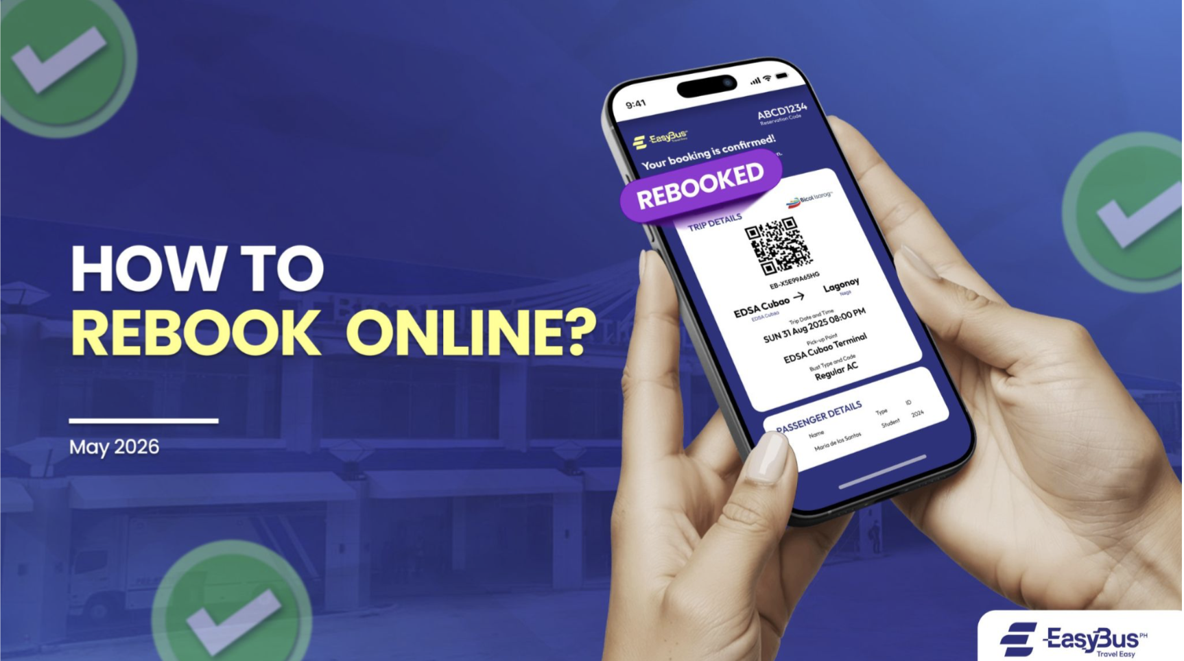 How to rebook your reservation with Easybus PH